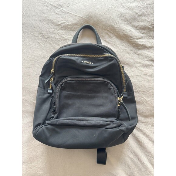 Tumi Handbags - Tumi Womens Small Black Nylon Zip Compartment Voyageur Dori Backpack Bag Work